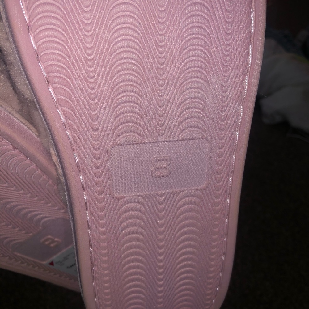 Bebe pink Furry slides - Picture 4 of 5